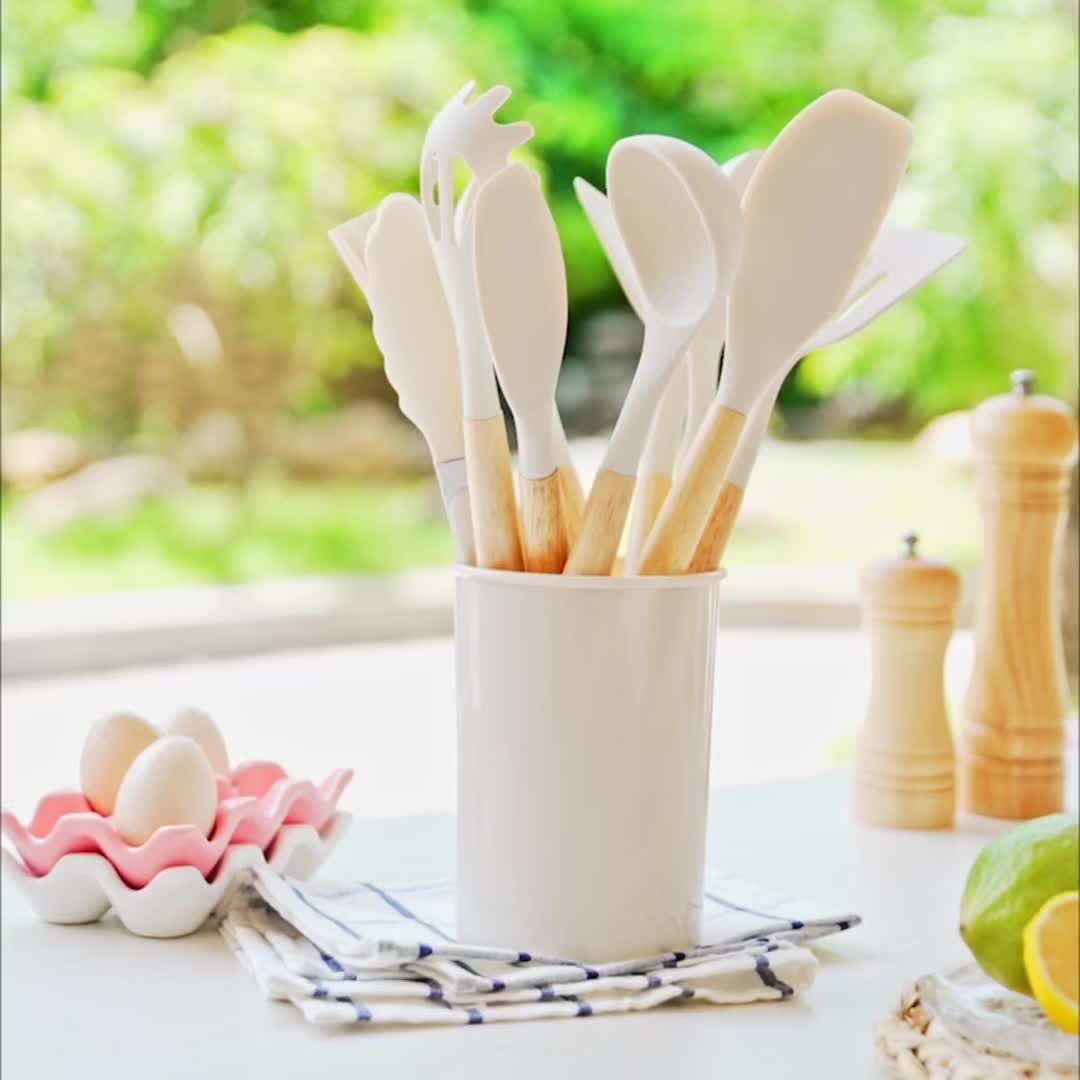 12-Piece Kitchen Silicone Utensil and Cooking Set – Stylish, Durable, and Safe