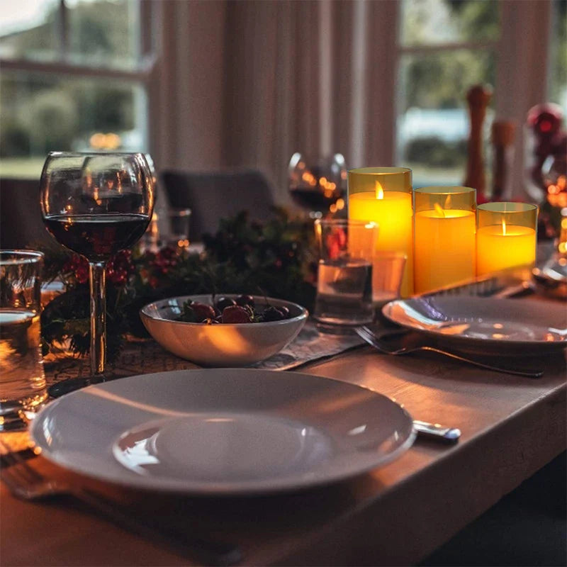 Flameless Candle 3-Piece Set – A Tranquil Glow Without the Flame