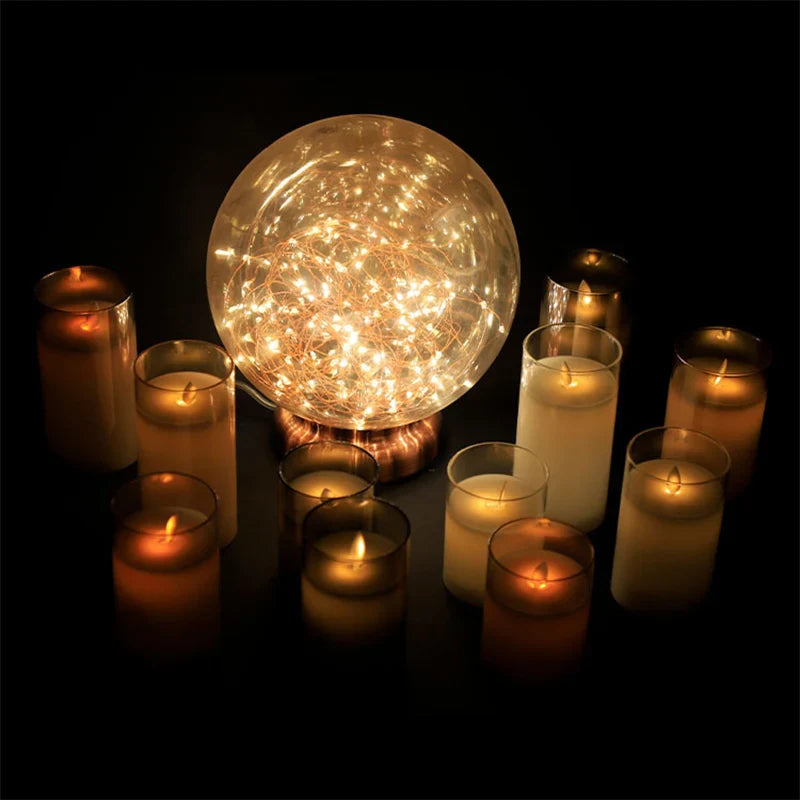 Flameless Candle 3-Piece Set – A Tranquil Glow Without the Flame