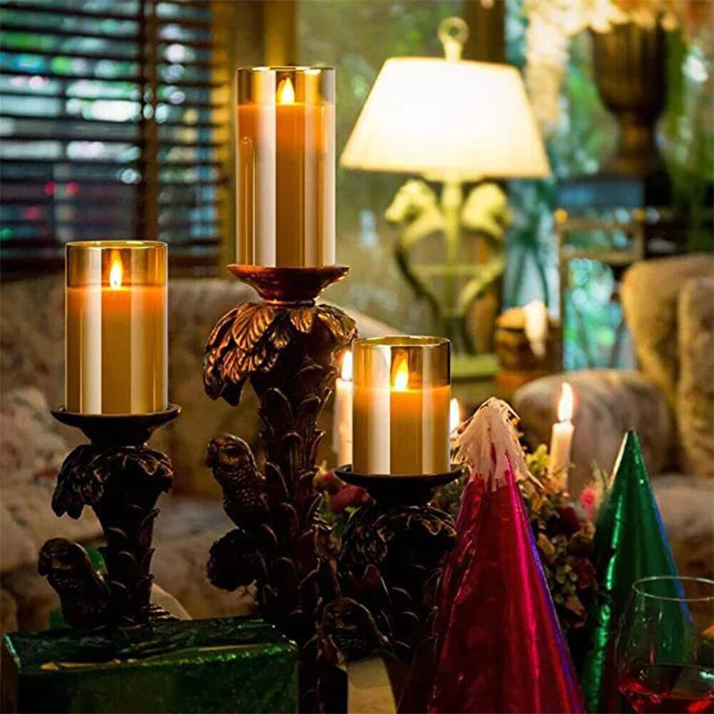 Flameless Candle 3-Piece Set – A Tranquil Glow Without the Flame
