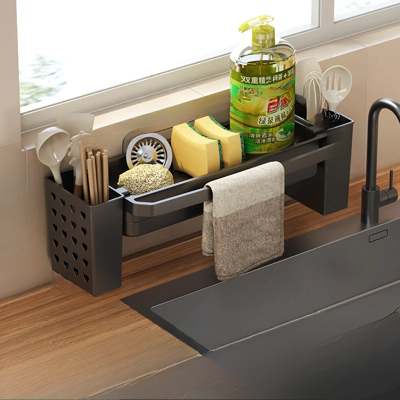 Under Sink Organizer with Non-Slip Design – Multifunctional Kitchen Sink Caddy