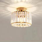Flush Mount Ceiling Light with Crystal Accents – Elegant Fixture for Any Room