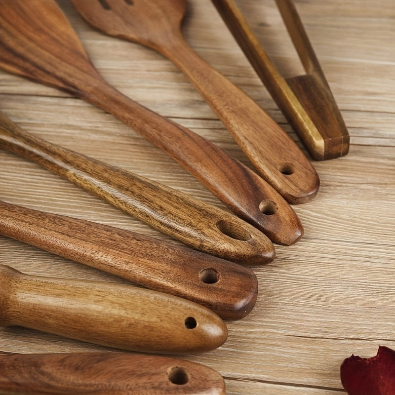 7-Piece Wooden Kitchen Utensil Set – Eco-Friendly Cooking Tools for Kitchen 4