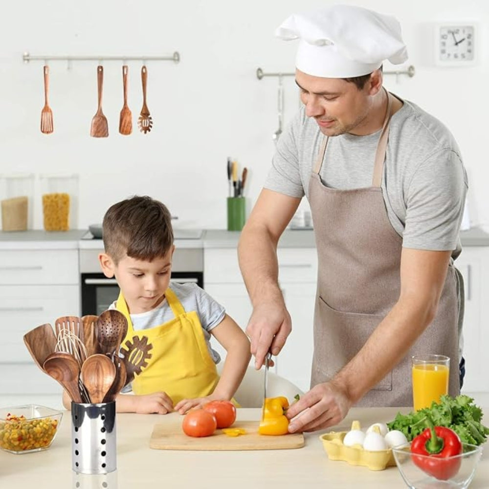7-Piece Wooden Kitchen Utensils Set – Durable Cooking Tools for Home Chefs 2