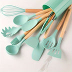 12-Piece Kitchen Silicone Utensil and Cooking Set – Stylish, Durable, and Safe