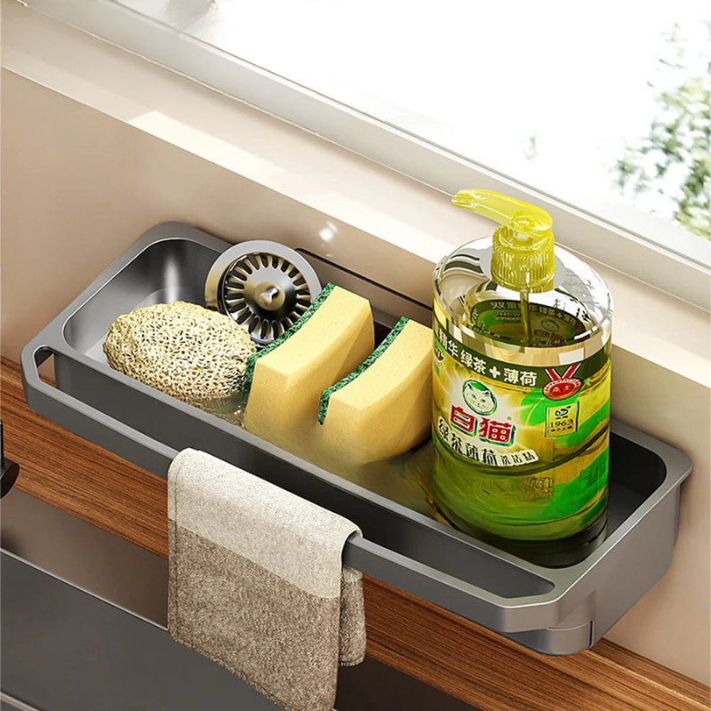 Under Sink Organizer with Non-Slip Design – Multifunctional Kitchen Sink Caddy