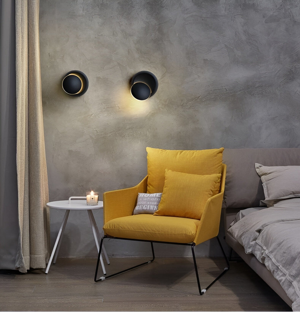 Adjustable Black LED Wall Sconce Lighting – Modern Wall Lamp for Living Room 1