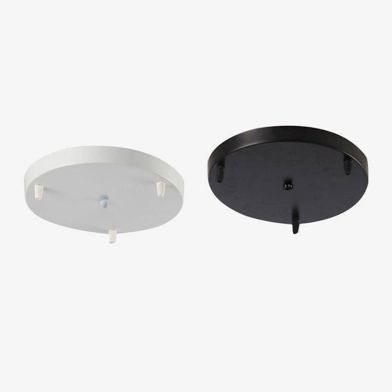 Adjustable Ceiling Light Suspension Support - Modern Metal Base in Black/White 0