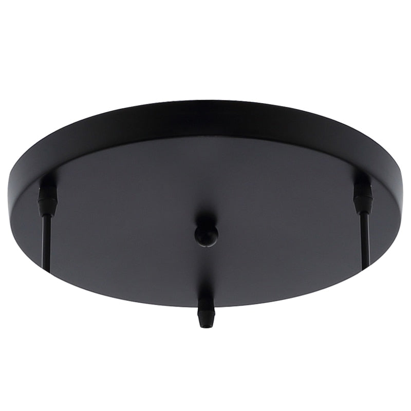 Adjustable Ceiling Light Suspension Support - Modern Metal Base in Black/White 2