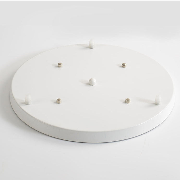 Adjustable Ceiling Light Suspension Support - Modern Metal Base in Black/White 5