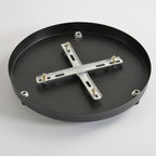Adjustable Ceiling Light Suspension Support - Modern Metal Base in Black/White 6