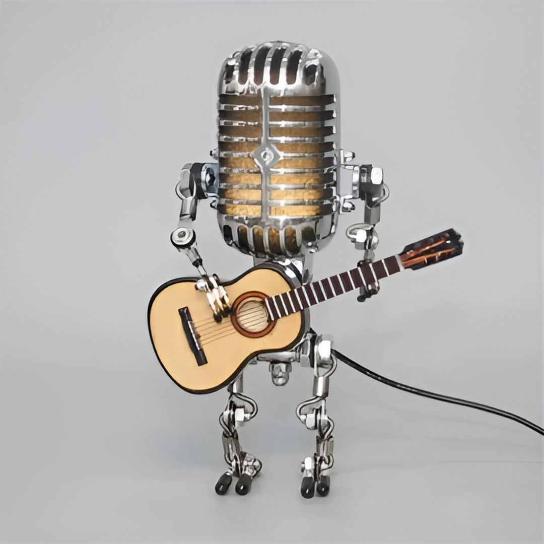 Adjustable Wooden Robot Table Lamp – Fun Desk Light for Kids' Rooms 3