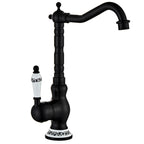 Antique Brass Kitchen Faucet with Ceramic Handle – 360° Rotating Spout 8