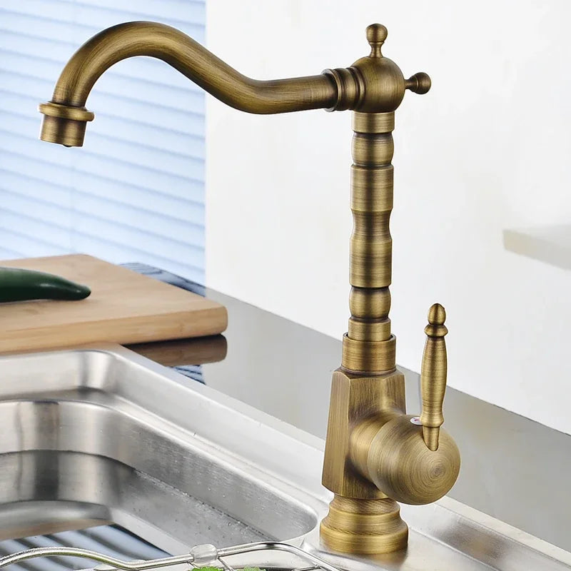 Antique Wash Tray with 360° Rotating Spout – Elegant Sink Fixture for Kitchen 5