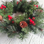 Artificial Christmas Wreath with Pinecones and Berries – Outdoor Door Decor 3
