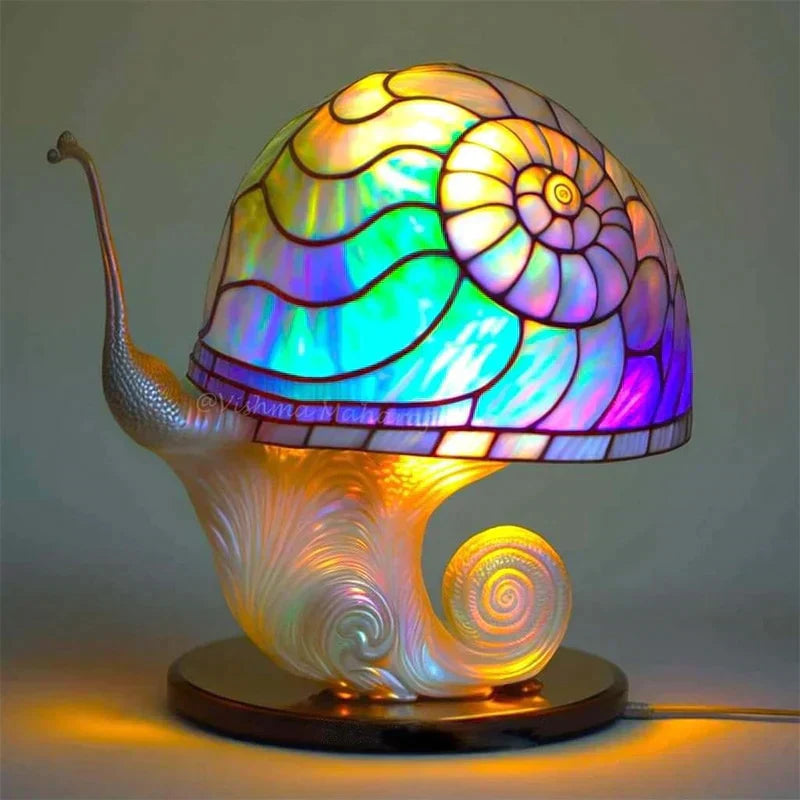 Artisan Stained Glass Table Lamp – Vintage Floral Design for Bedroom 4