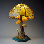 Artisan Stained Glass Table Lamp – Vintage Floral Design for Bedroom 5