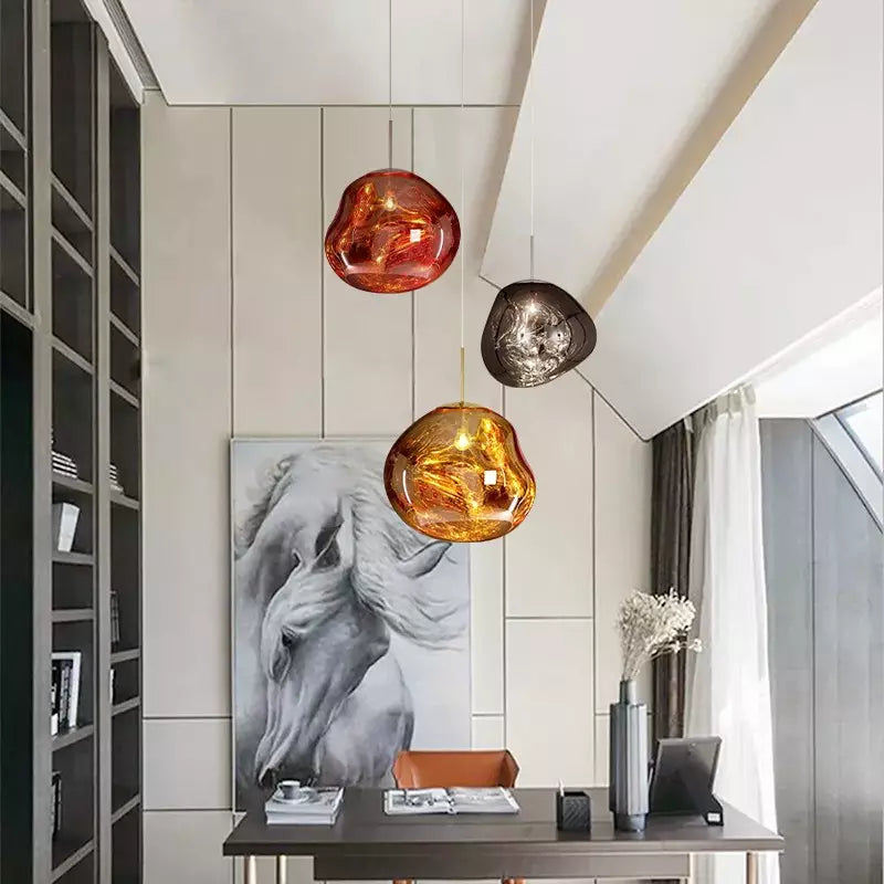 Artistic Melt Pendant Light – Modern Glass Pendant for Kitchen Island