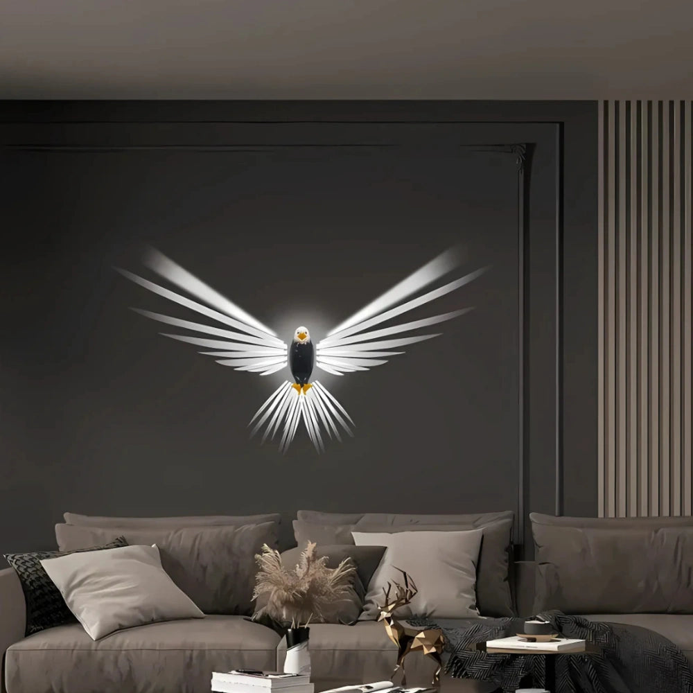 Artistic Luminous Wings Wall Lamp – Nature’s Majesty Illuminated