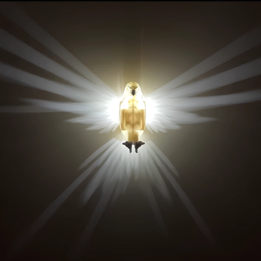 Artistic Luminous Wings Wall Lamp – Nature’s Majesty Illuminated