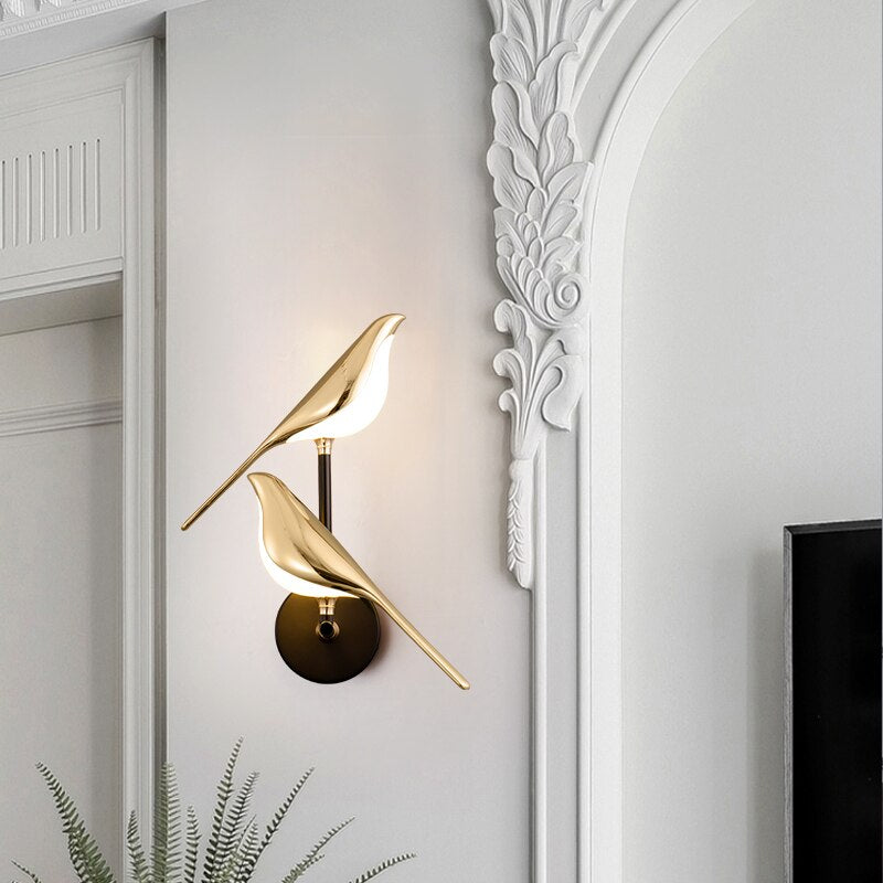 Bird-Shaped Wall Light - Adjustable LED Lamp for Modern Living Room Decor