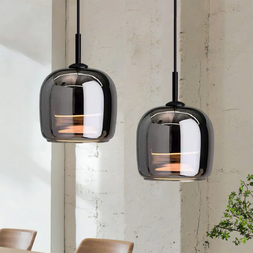 Nordic Black Glass Pendant Light – Modern Elegance with Nordic Sophistication