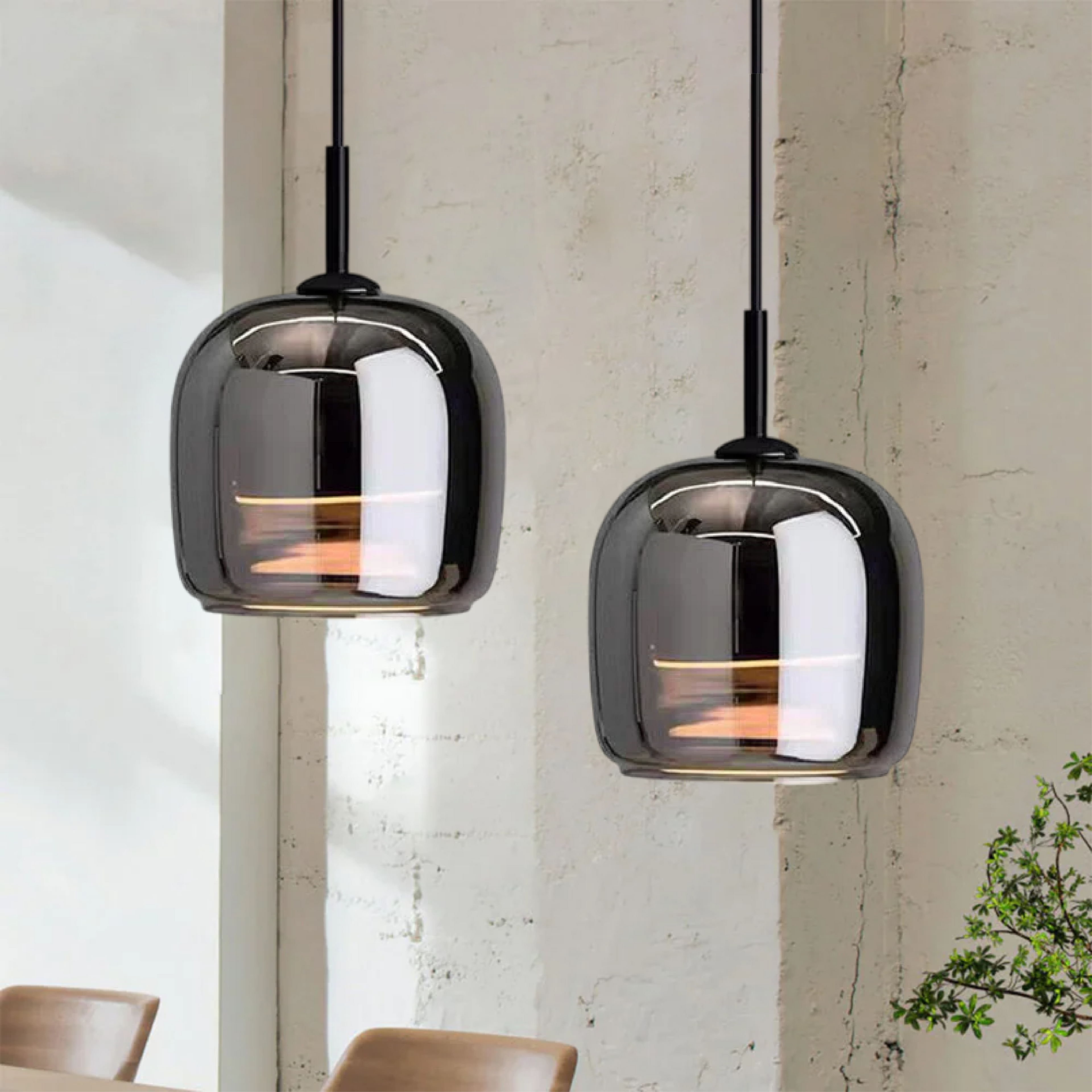 Nordic Black Glass Pendant Light – Modern Elegance with Nordic Sophistication