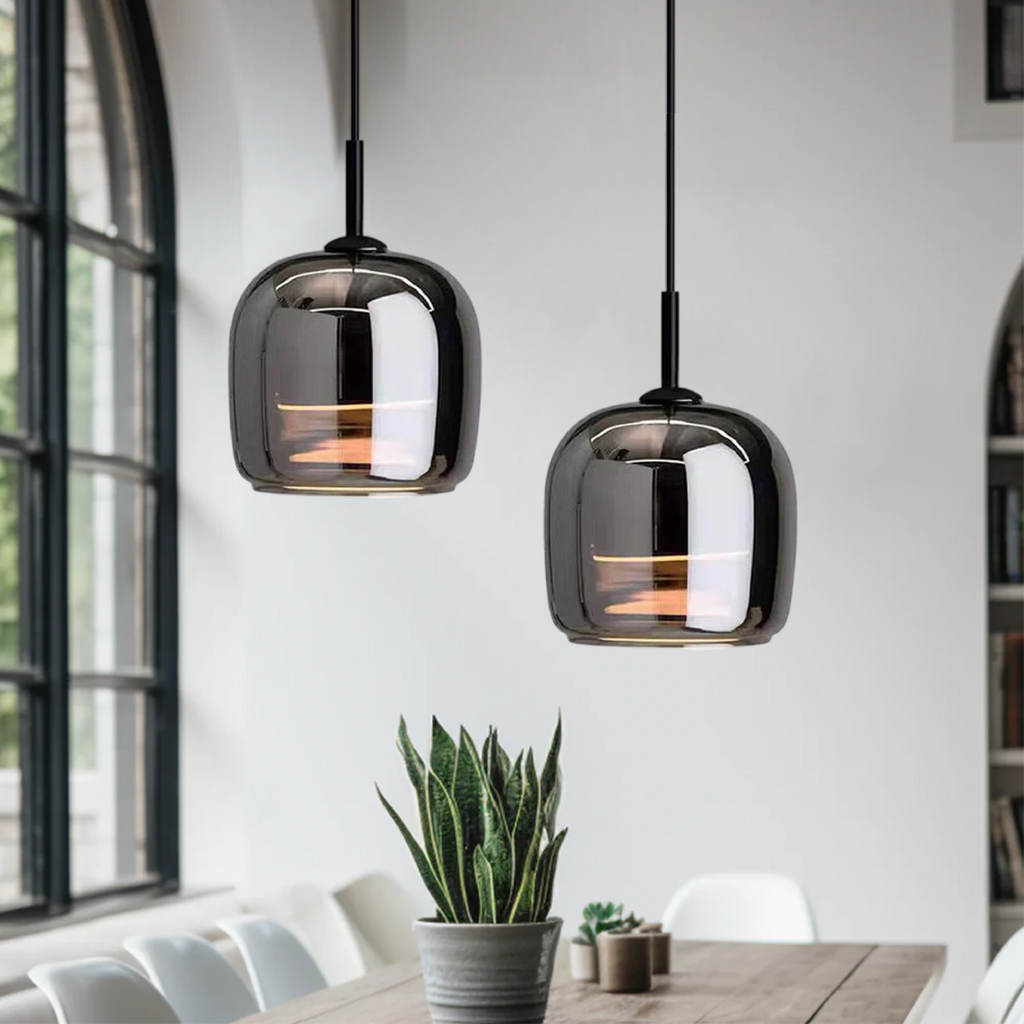 Nordic Black Glass Pendant Light – Modern Elegance with Nordic Sophistication