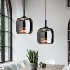 Nordic Black Glass Pendant Light – Modern Elegance with Nordic Sophistication