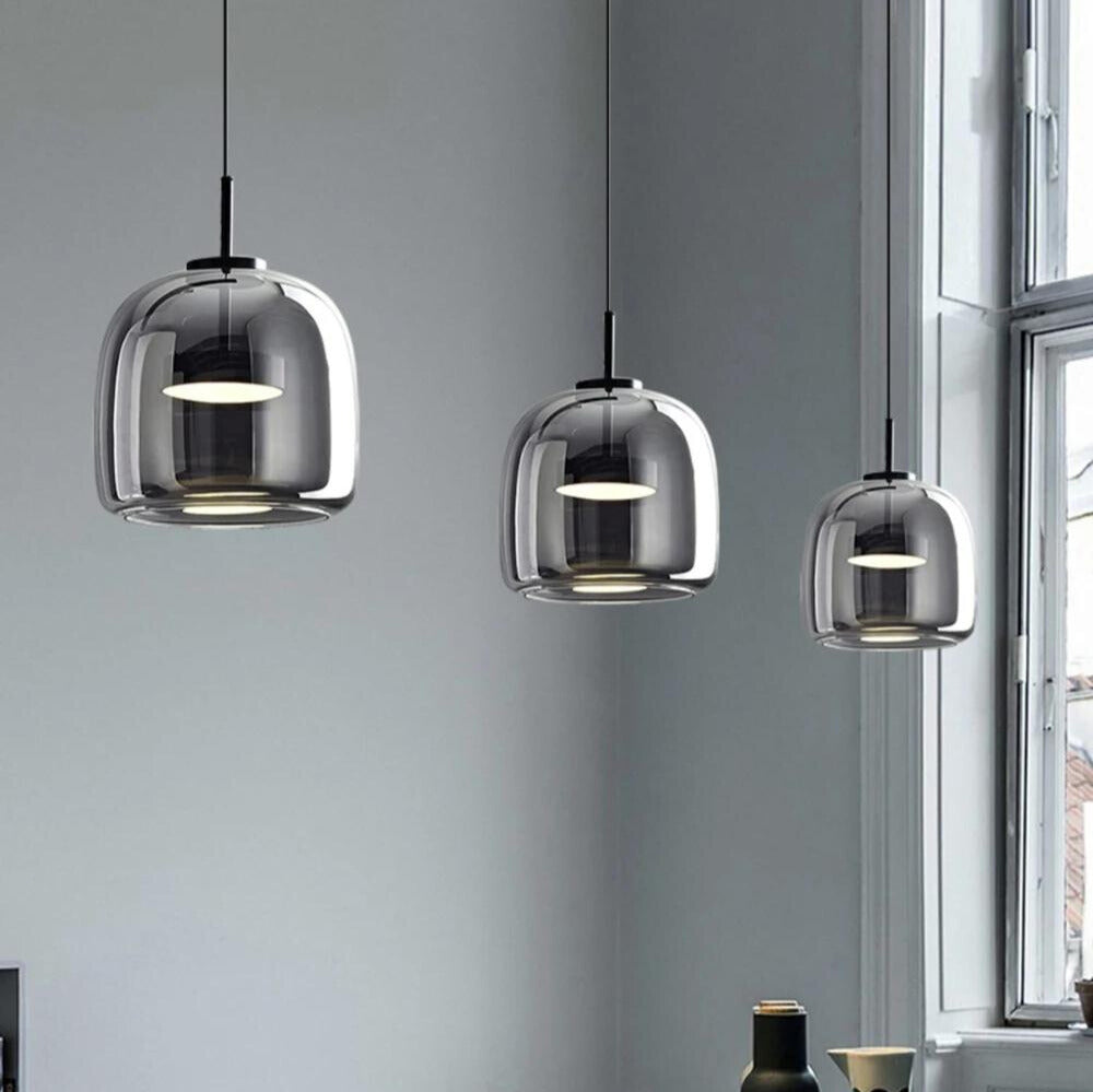 Nordic Black Glass Pendant Light – Modern Elegance with Nordic Sophistication