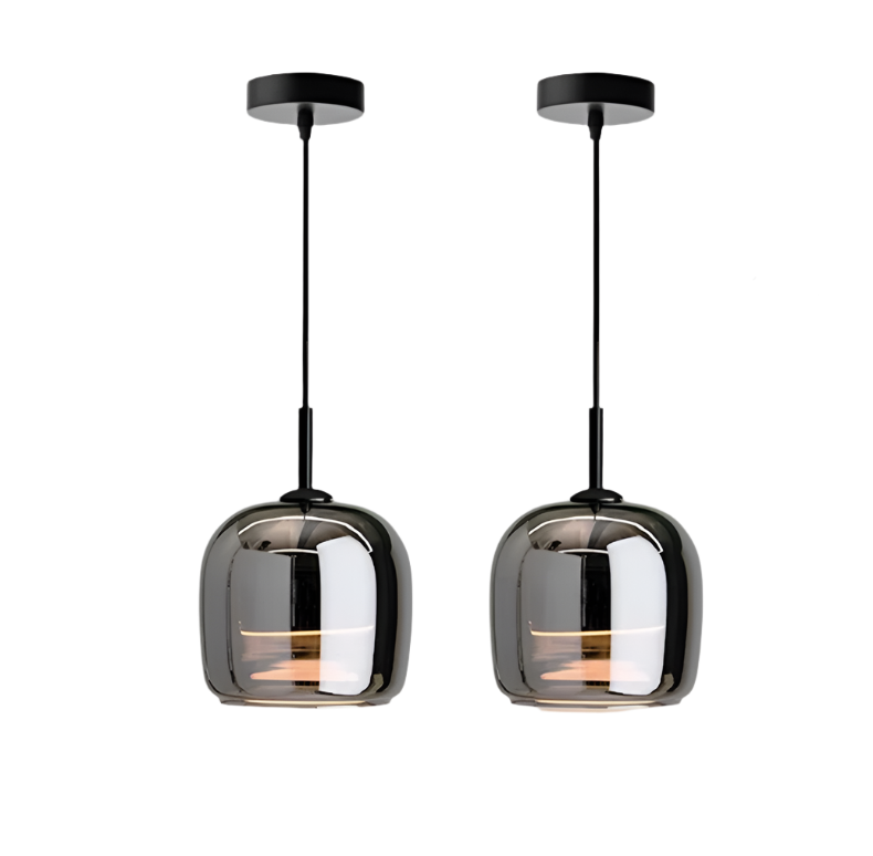 Nordic Black Glass Pendant Light – Modern Elegance with Nordic Sophistication