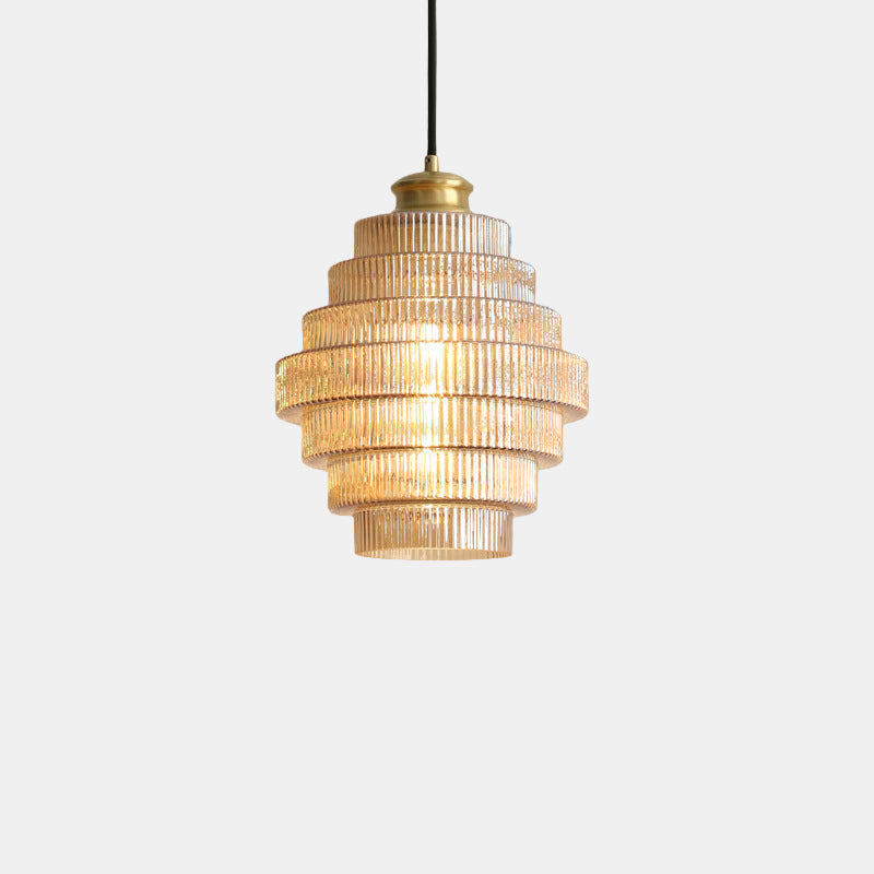 Brass Glass Pendant Light – Elegant Bottle-Shaped Hanging Lamp for Kitchen 0