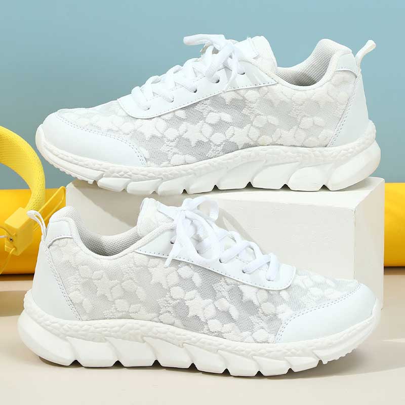 Breathable Round-Toe Sneakers – Stylish Comfort for Every Step