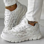 Breathable Round-Toe Sneakers – Stylish Comfort for Every Step