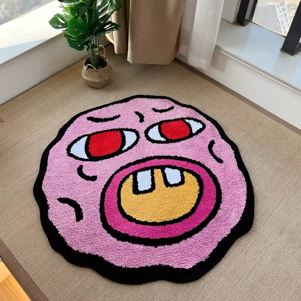 Playful Pink Tufted Rug for Cozy Spaces