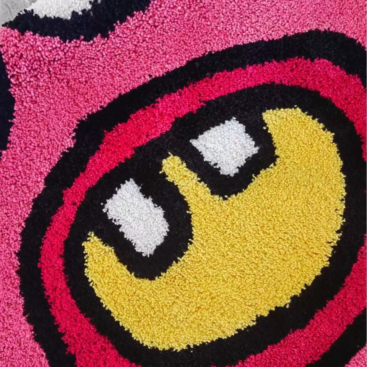 Playful Pink Tufted Floor Mat for Cozy Rooms