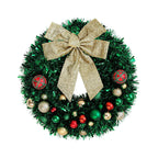 Christmas Wreath Outdoor with Glitter Bow – 45cm Door Decoration 8