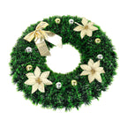 Christmas Wreath Outdoor with Glitter Bow – 45cm Door Decoration 9