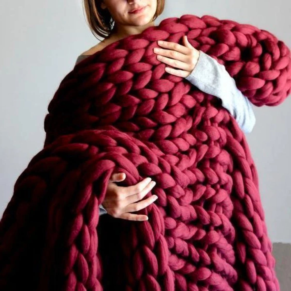 Comfortable Plaid Knitting Kit – Perfect Gift for Crafters