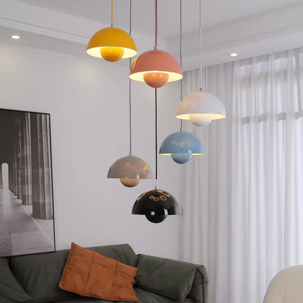 Semicircular Colored Chandelier – Modern Scandinavian Elegance