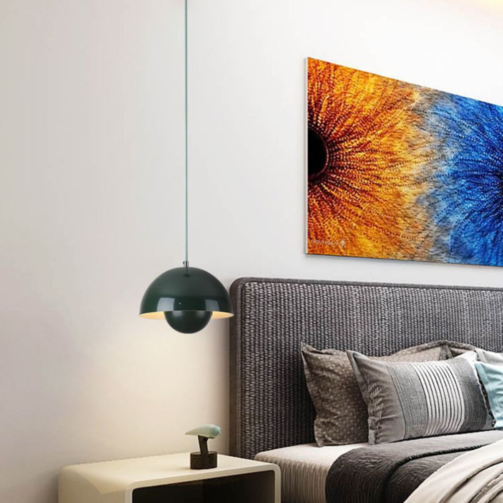 Semicircular Colored Chandelier – Modern Scandinavian Elegance