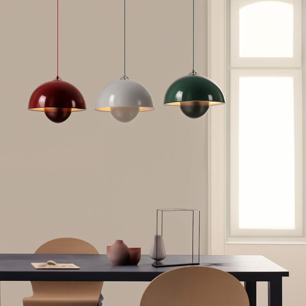 Semicircular Colored Chandelier – Modern Scandinavian Elegance