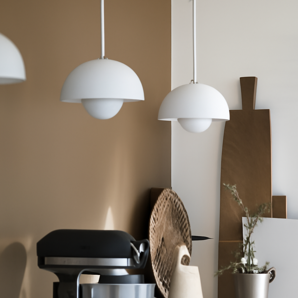 Semicircular Colored Chandelier – Modern Scandinavian Elegance