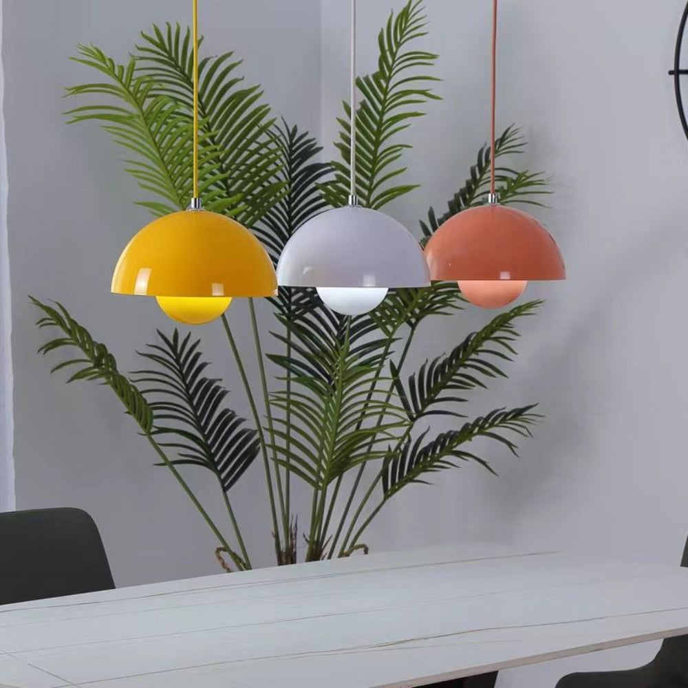 Semicircular Colored Chandelier – Modern Scandinavian Elegance