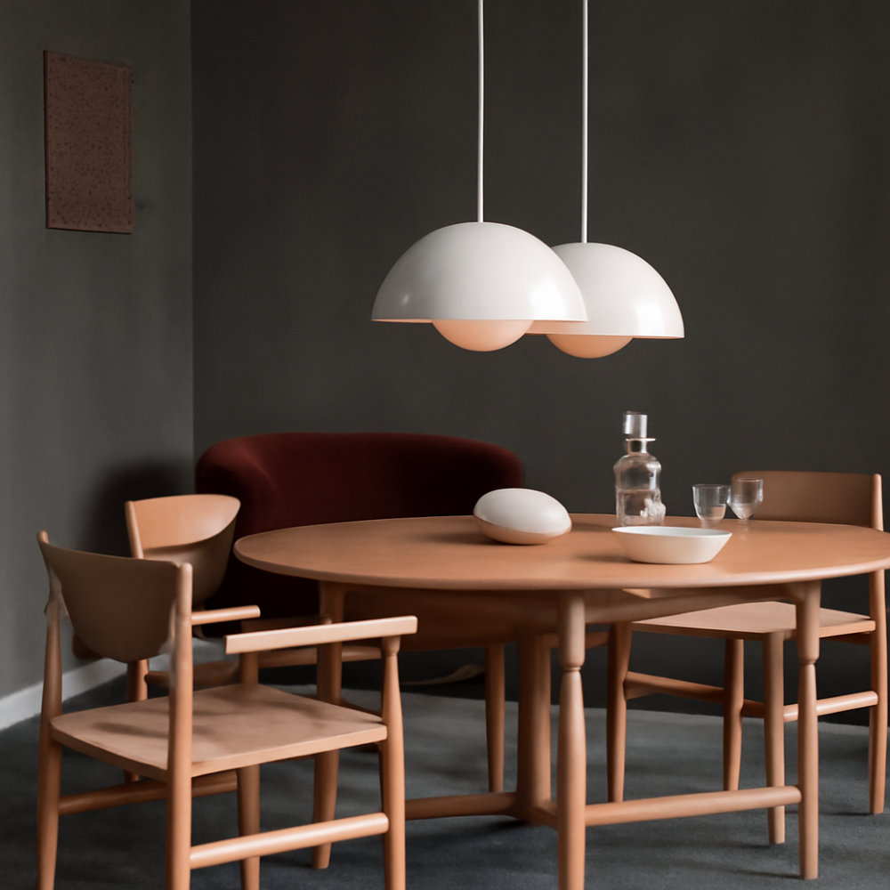 Semicircular Colored Chandelier – Modern Scandinavian Elegance