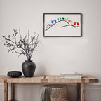 Coastal Love Notes Wall Decoration – Sea Glass Birds Inspired by Nature