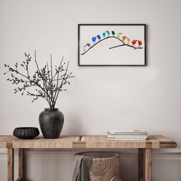 Coastal Love Notes Wall Decoration – Sea Glass Birds Inspired by Nature