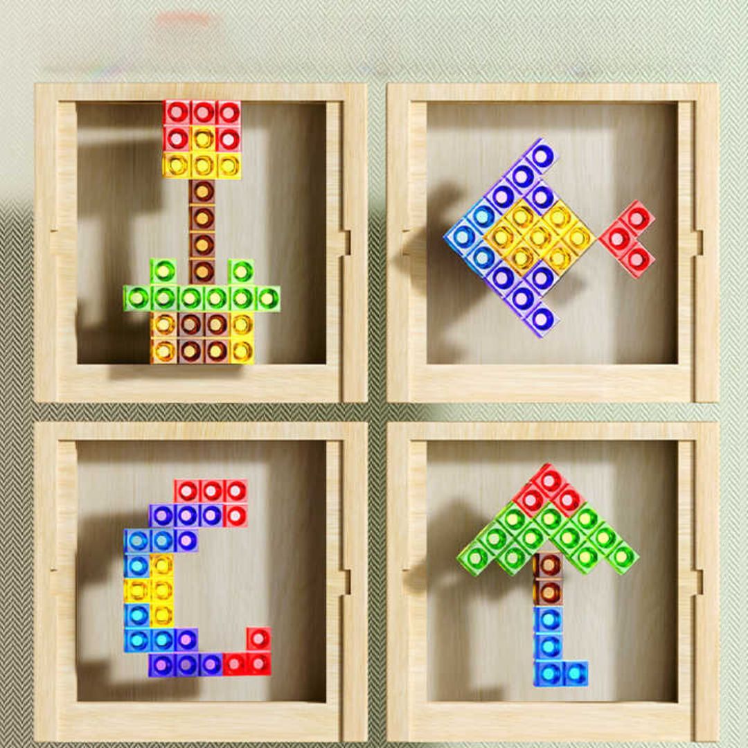 Wooden Puzzle Game for Kids and Adults – Sustainable Brain Training Fun