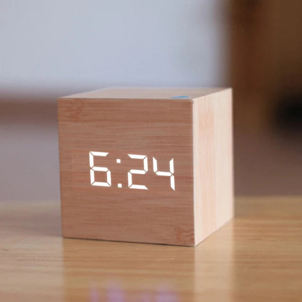 Compact Mini LED Digital Alarm Clock – Adjustable Brightness & Night Mode