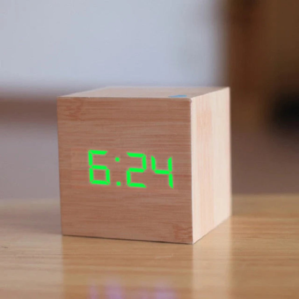 Compact Mini LED Digital Alarm Clock – Adjustable Brightness & Night Mode